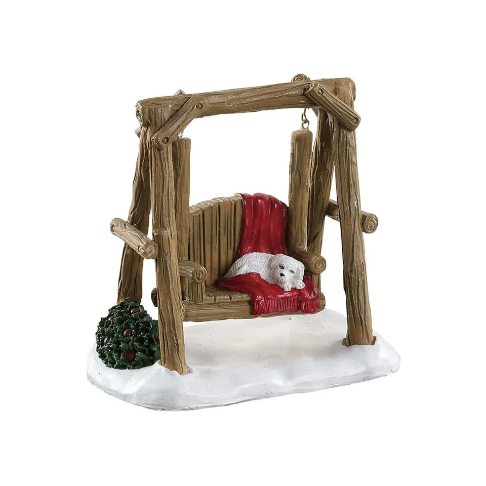 lemax-rustic-log-swing-rustikale-baumstamm-schaukel image 1