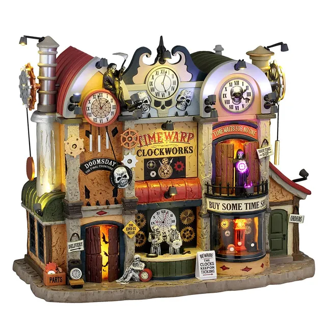 lemax-timewarp-clockworks-spooky-town-geb-ude image 1