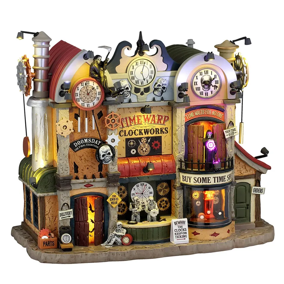 lemax-timewarp-clockworks-spooky-town-geb-ude image 1