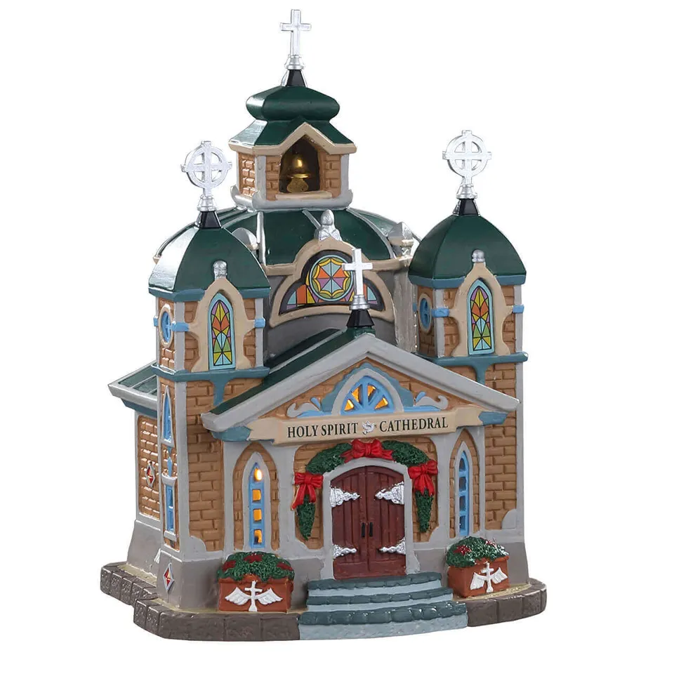 lemax-holy-spirit-cathedral-beleuchtete-kathedrale-caddington image 1