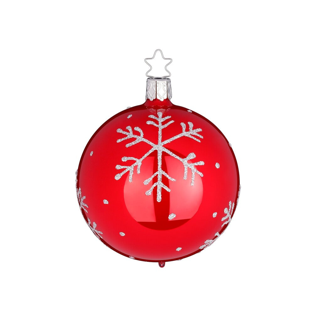 inge-glas-manufaktur-schneezauber-christbaumkugel-6-cm-rot image 1