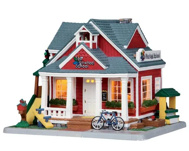 lemax-the-pinwheel-school-beleuchtete-miniatur-schule image 1