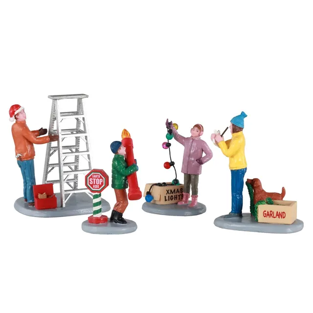 lemax-getting-ready-to-decorate-vail-village-figuren-set-familie image 1