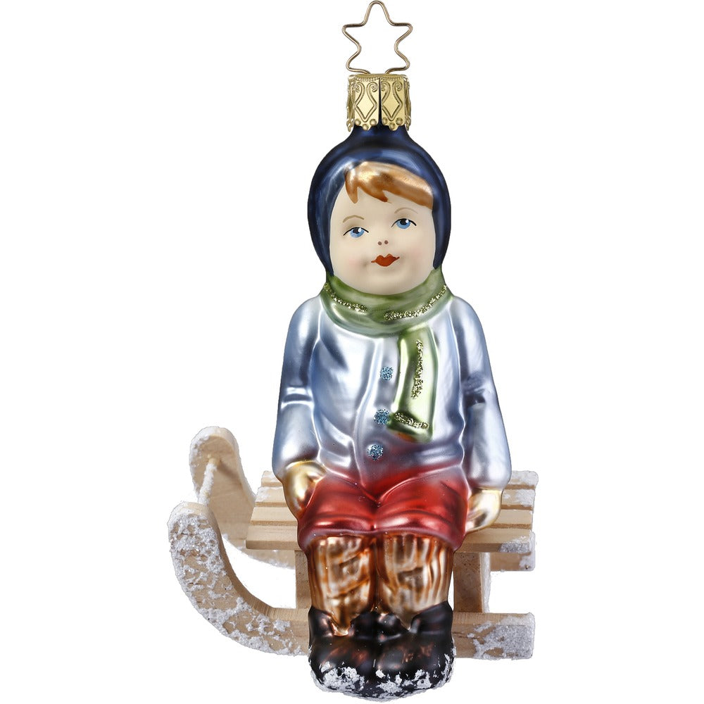 inge-glas-kleine-rast-christbaumkugel-schneeszene-10-5-cm image 1