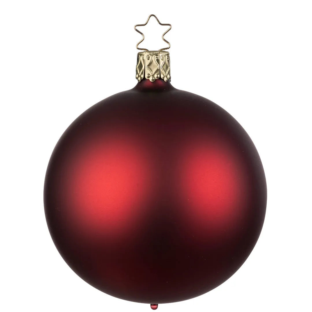 inge-glas-kugel-bordeaux-matt-christbaumkugel-15-cm image 1