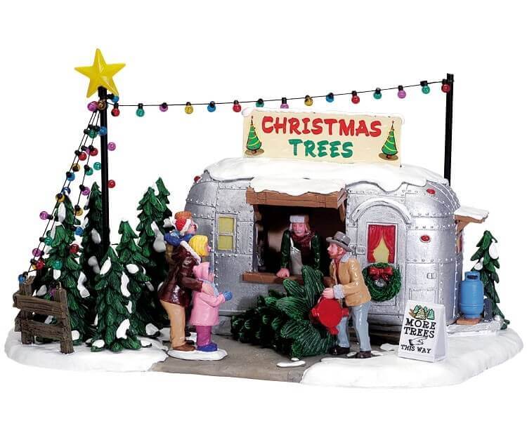 lemax-vintage-tree-lot-weihnachtsbaum-verkauf image 1