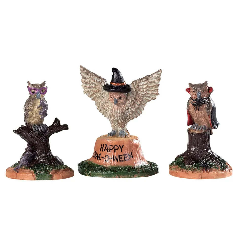 lemax-happy-owl-o-ween-spooky-town-miniatur-figur image 1