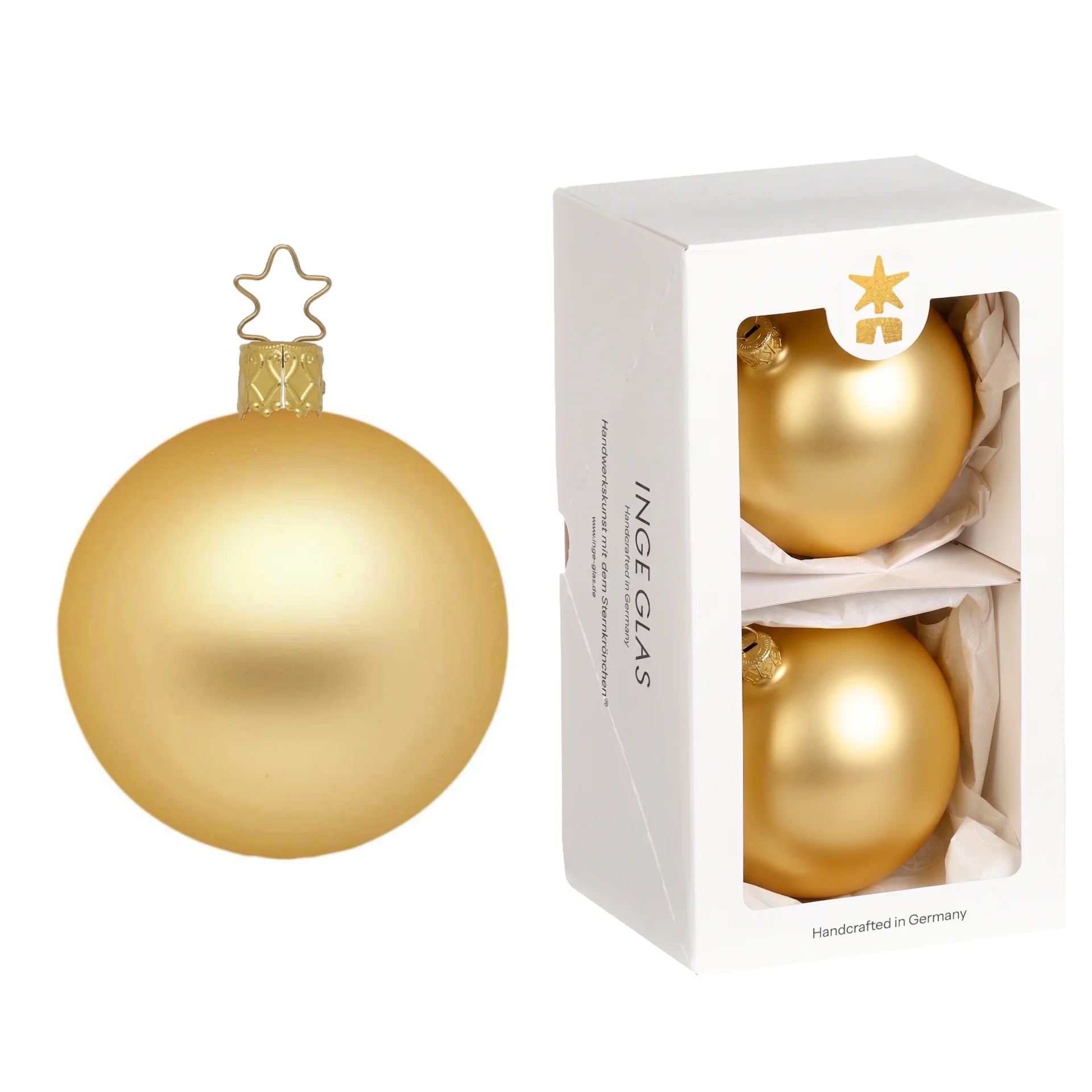 inge-glas-kugeln-inkagold-matt-christbaumkugel-10-cm image 1