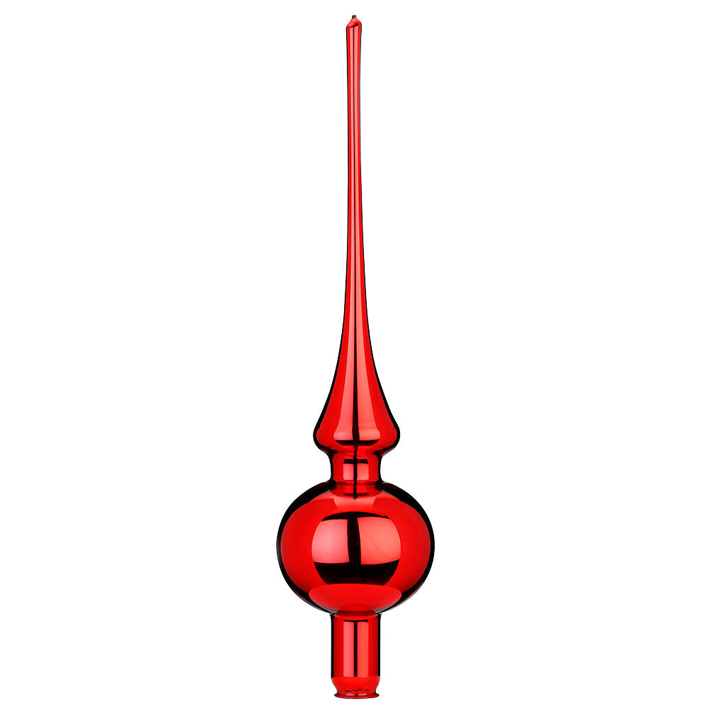 inge-glas-spitze-christbaumspitze-rot-glanz-7-x-30-cm image 1