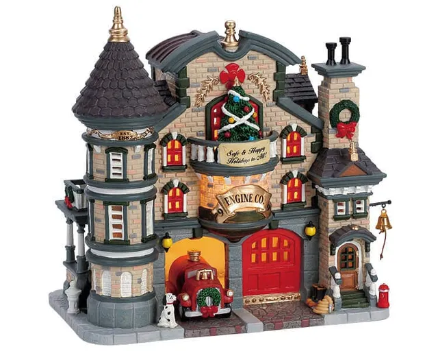 lemax-engine-company-no-9-miniatur-feuerwache image 1