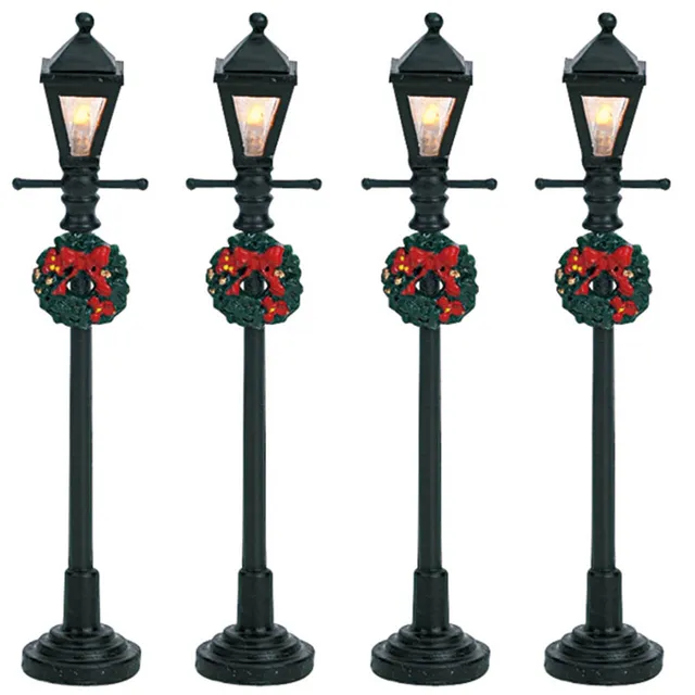 lemax-gas-lantern-street-lamp-4er-set-beleuchtet image 1