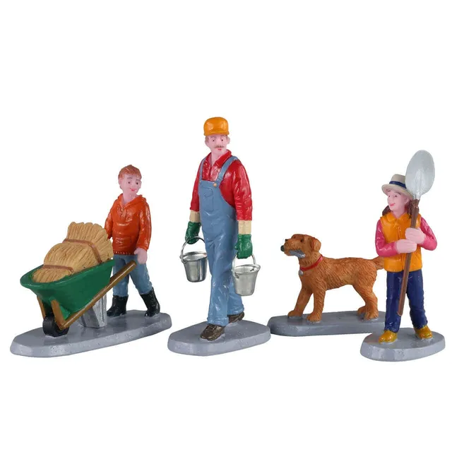 lemax-morning-chores-miniatur-familienszene-mit-hund image 1
