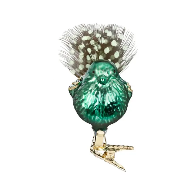 inge-glas-green-birdie-christbaumkugel-vogel-5-5-cm-tannengr-n-matt image 1
