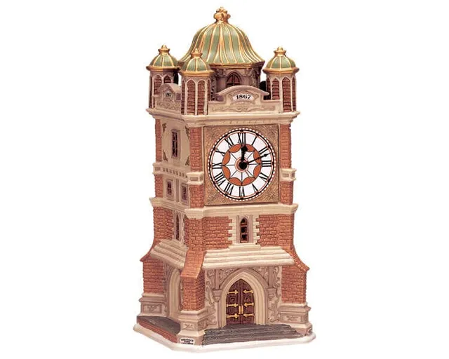 lemax-heritage-park-clock-tower-beleuchteter-miniatur-uhrturm image 1