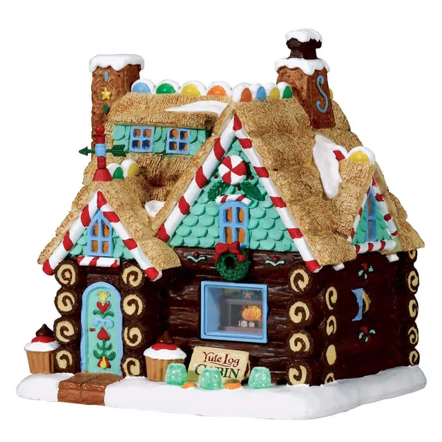 lemax-yule-log-cabin-beleuchtetes-haus-f-r-sugar-n-spice image 1