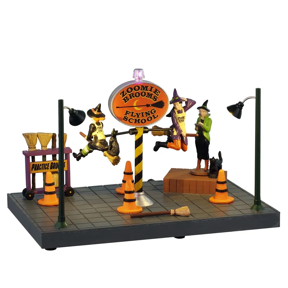 lemax-zoomie-brooms-flying-school-spooky-town-figur image 1