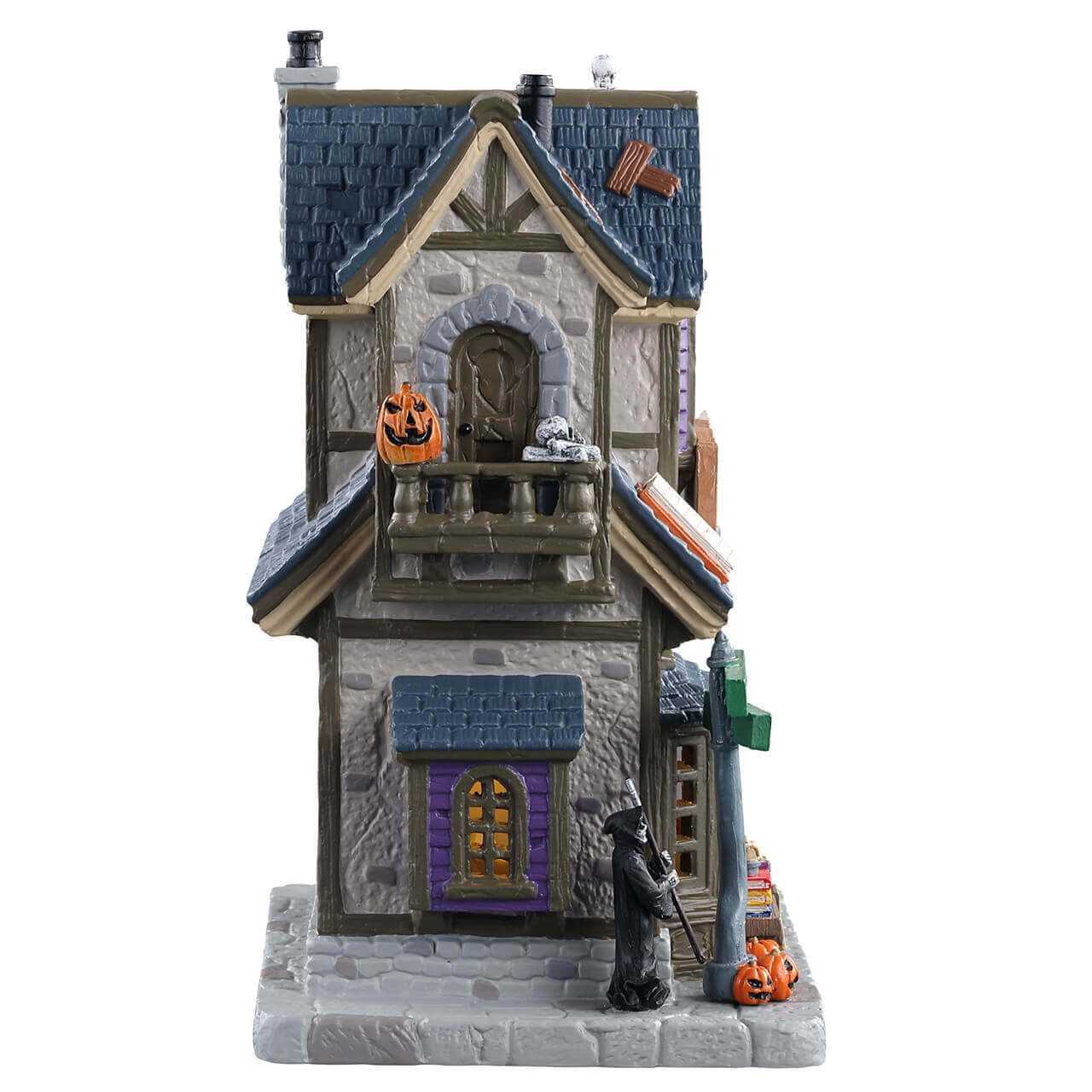 lemax-the-ghost-writer-s-antique-bookstore-beleuchtetes-gruselhaus image 2