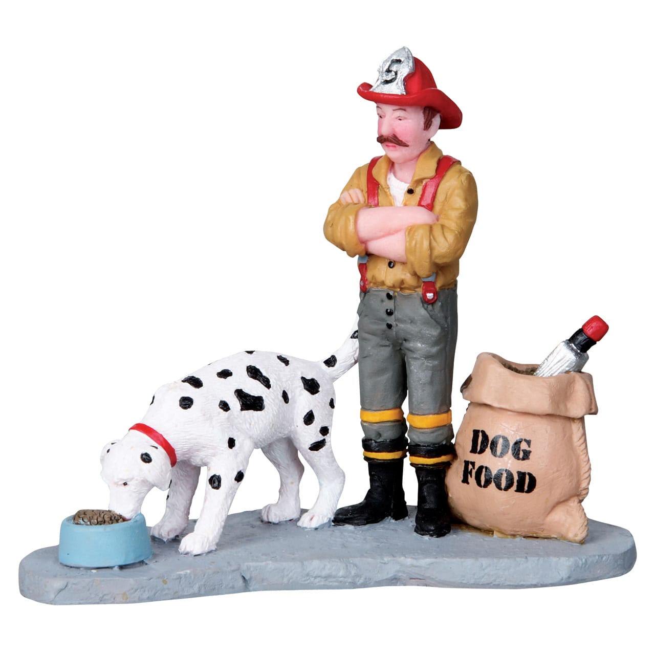 lemax-dinner-at-the-firehouse-feuerwehr-tischszene-figurenset image 1