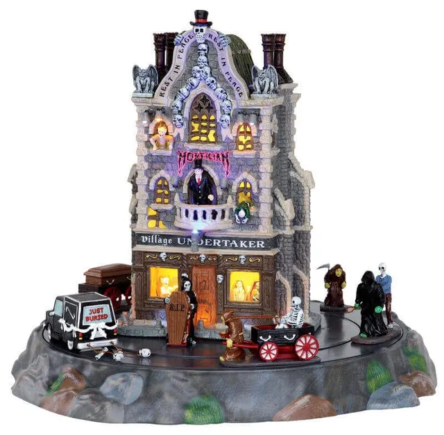 lemax-village-undertaker-set-of-9-spooky-town-bestatter-set image 1