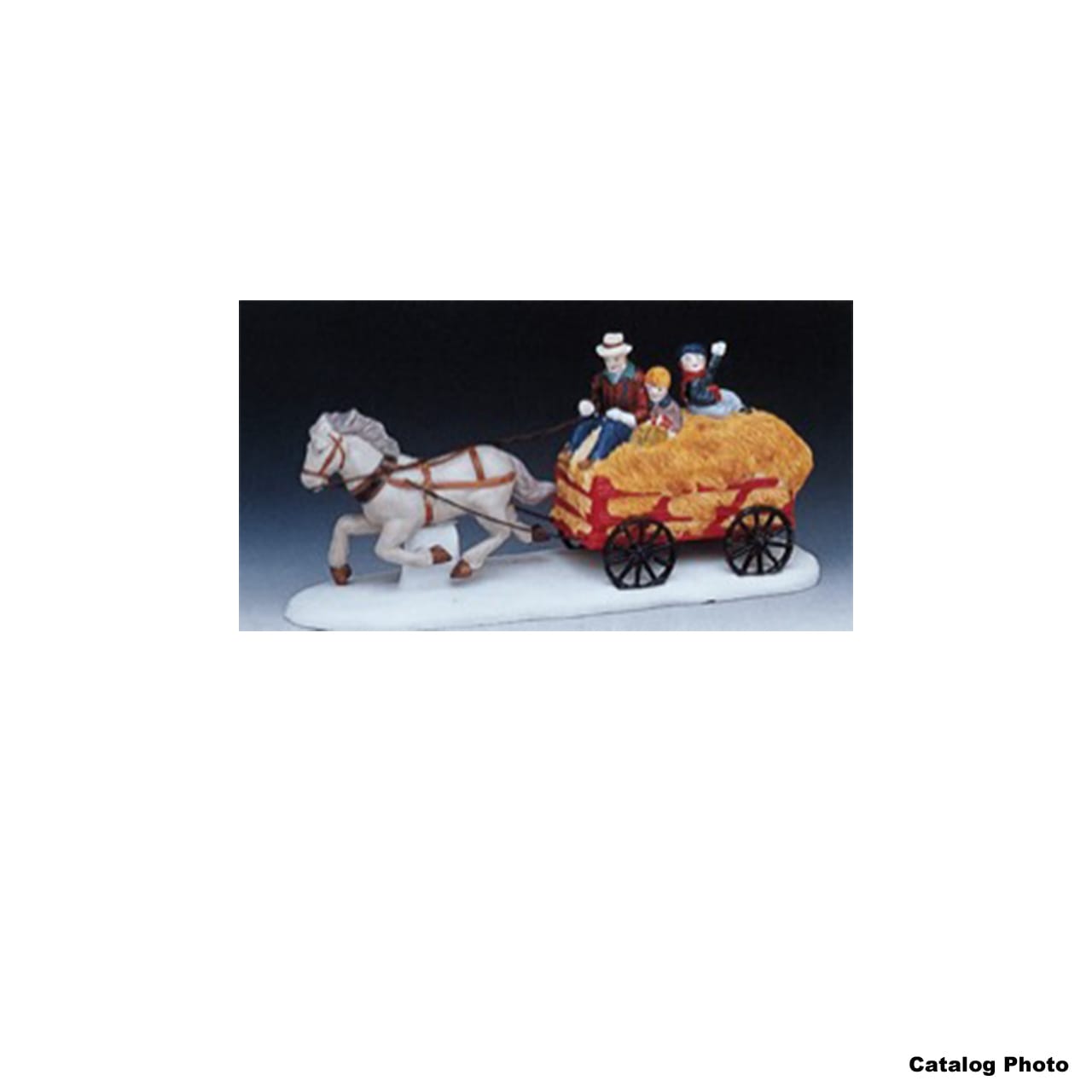 lemax-hay-carriage-ride-miniatur-szene image 1
