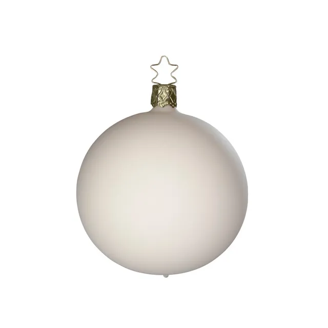 inge-glas-manufaktur-christbaumkugel-creme-samt-12-cm-glas image 1