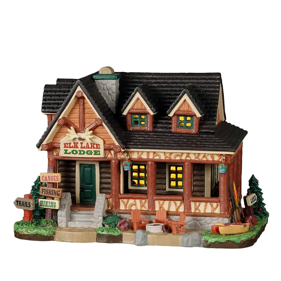 lemax-elk-lake-lodge-vail-village-blockhaus-miniaturhaus image 1