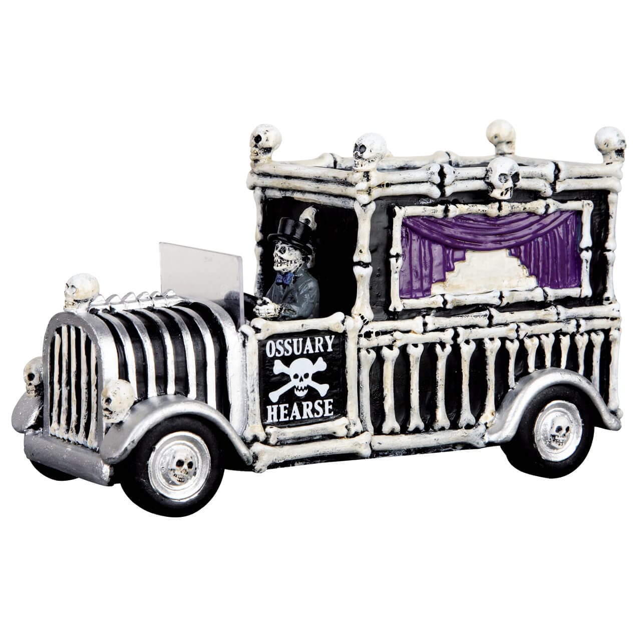 lemax-hearse-of-bones-spooky-town-miniatur-leichenwagen-halloween image 1