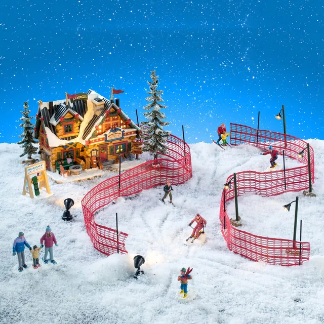 lemax-apres-ski-lodge-set-vail-village-miniaturhaus-ski-h-tte image 1