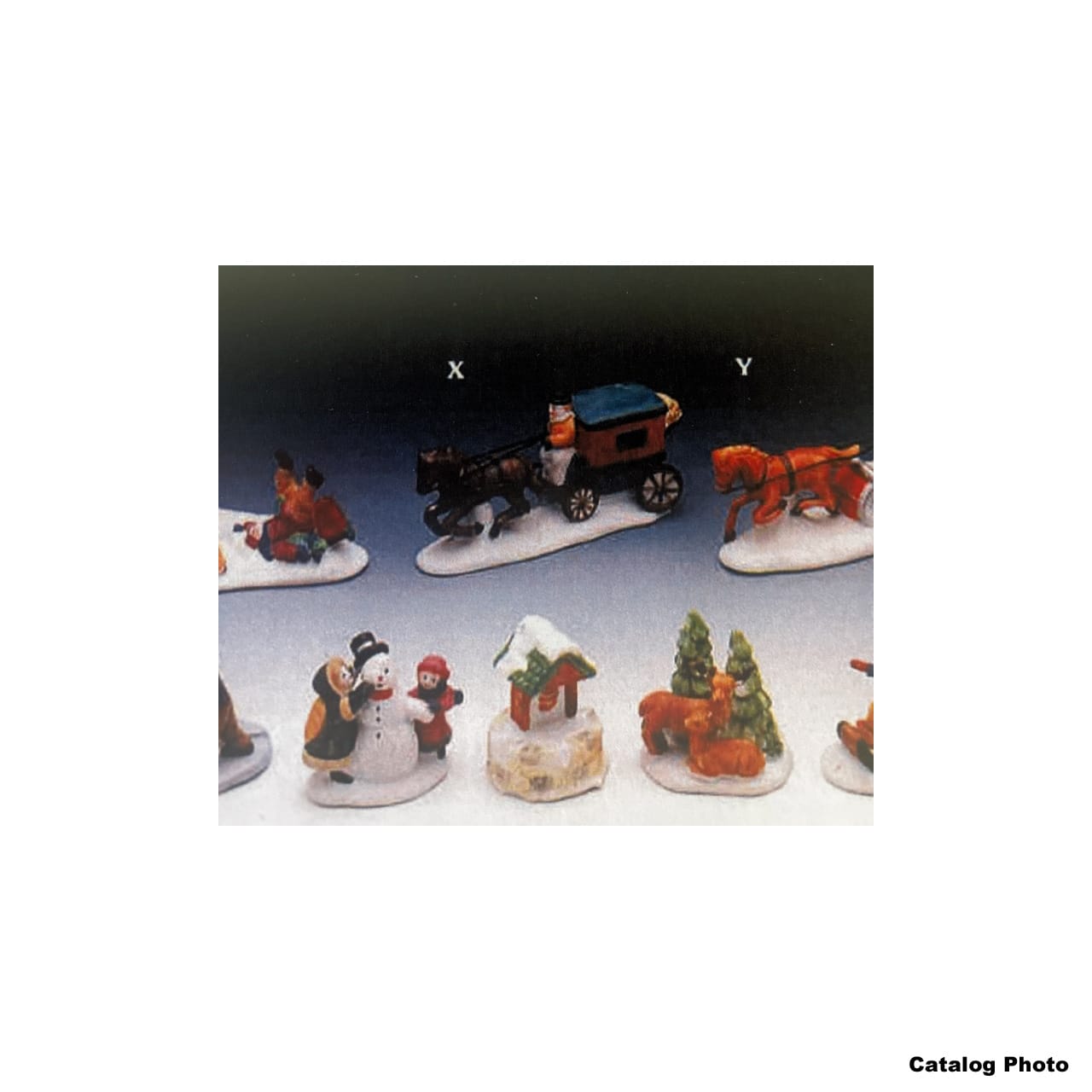 lemax-horse-and-coach-weihnachts-kutsche-miniatur-szene image 1
