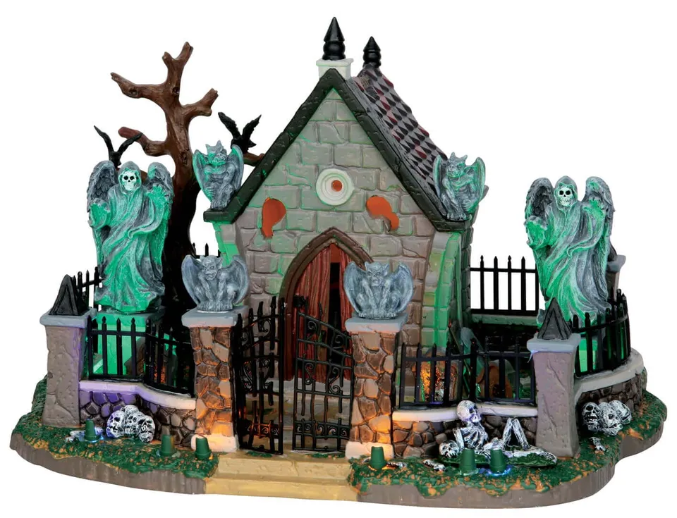 lemax-graveyard-scene-spooky-town-friedhofsszene-mit-licht-und-blitz image 1