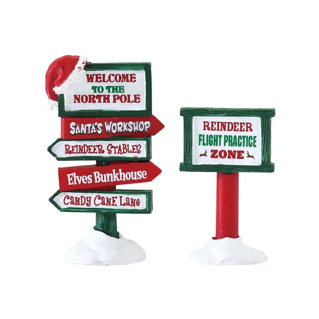 lemax-north-pole-signs-wegweiser-set-santa-s-wonderland image 1