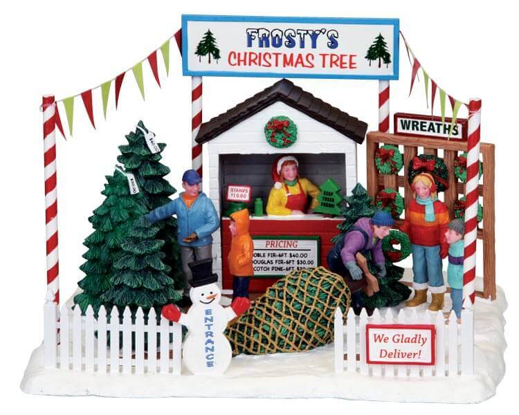 lemax-frosty-s-christmas-tree-lot-weihnachtsszene image 1