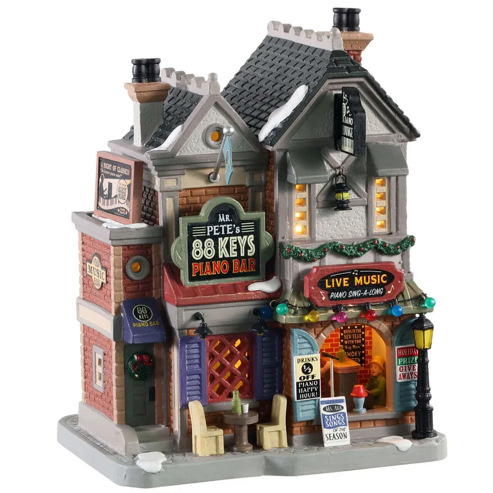 lemax-mr-pete-s-88-keys-piano-bar-beleuchtetes-caddington-miniaturhaus image 1