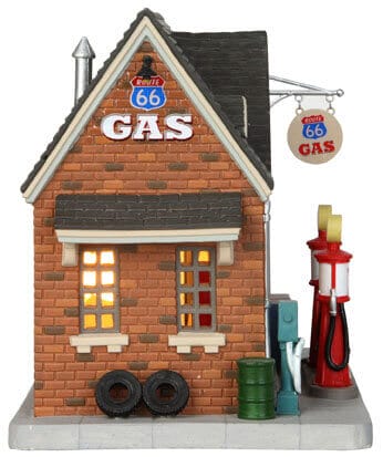 lemax-vintage-gas-station-beleuchtete-miniatur-tankstelle image 2
