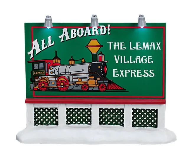 lemax-train-billboard-miniatur-zubeh-r-weihnachtsdorf image 1