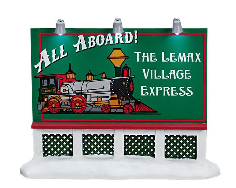 lemax-train-billboard-miniatur-zubeh-r-weihnachtsdorf image 1