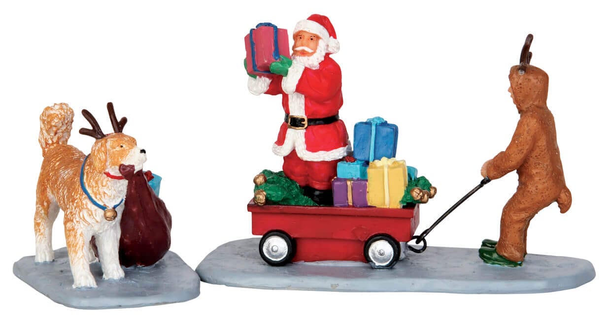 lemax-playing-santa-2er-set-mini-figuren image 1
