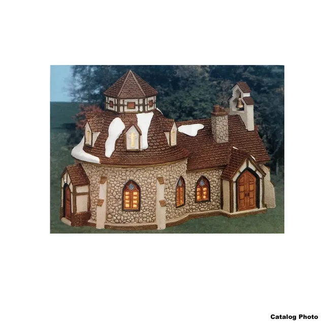 lemax-warwick-chapel-miniatur-kirche-beleuchtetes-weihnachtsdorf-sammlerhaus image 1