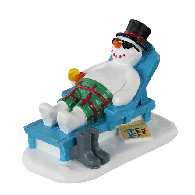 lemax-relaxing-snowman-miniatur-figur-liegend image 1