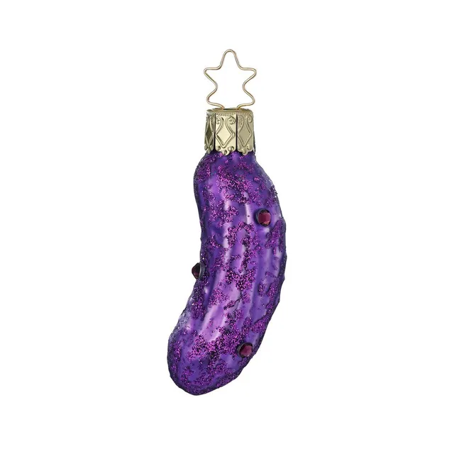 inge-glas-fancy-pickle-gurke-christbaumkugel-lila-7-cm image 1