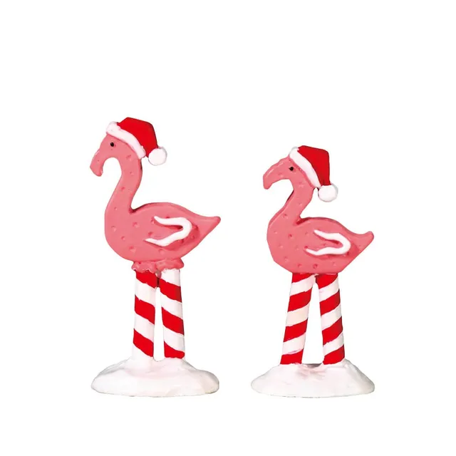 lemax-pink-flamingos-set-of-2-miniatur-figuren-sugar-n-spice image 1