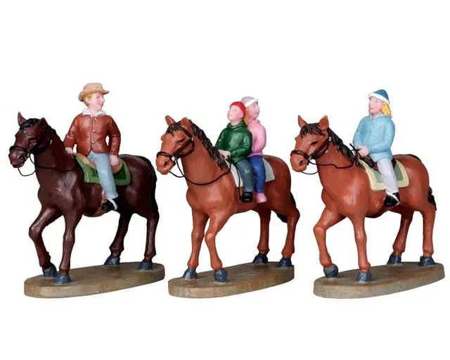 lemax-horseback-family-miniatur-figurenset image 1
