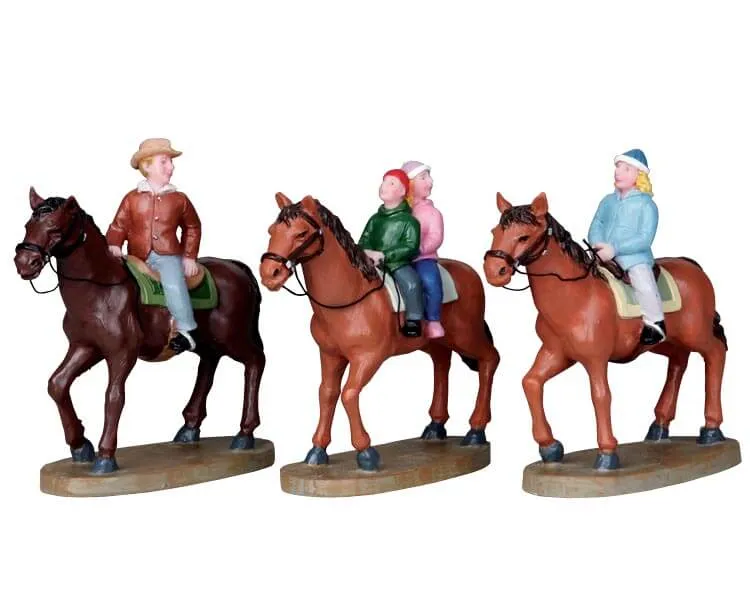 lemax-horseback-family-miniatur-figurenset image 1