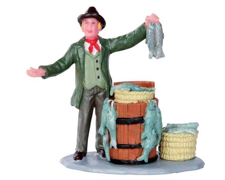 lemax-fishmonger-miniaturfigur-fischh-ndler image 1