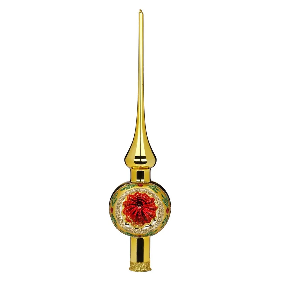 inge-glas-manufaktur-funkelnder-reflex-baumspitze-7x30-cm-gold-glanz image 1