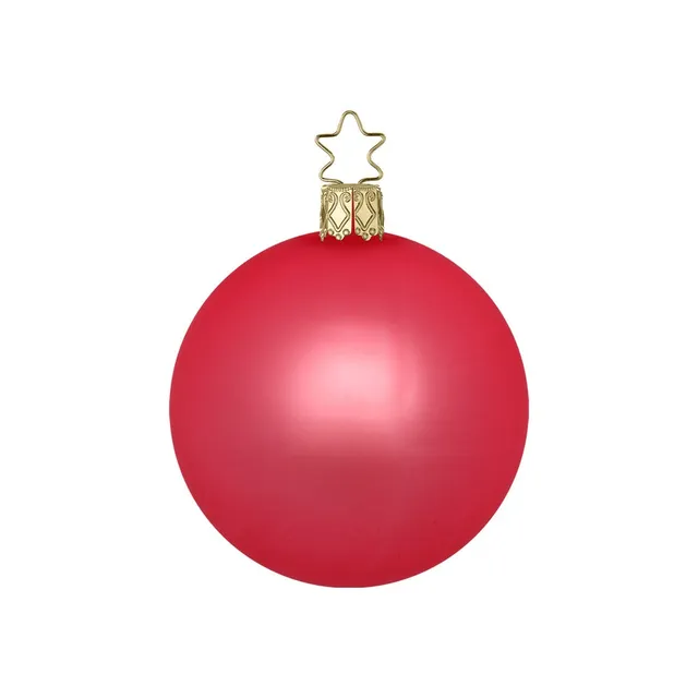 inge-glas-kugel-pfingstrose-matt-12-cm-christbaumkugel-rosa image 1