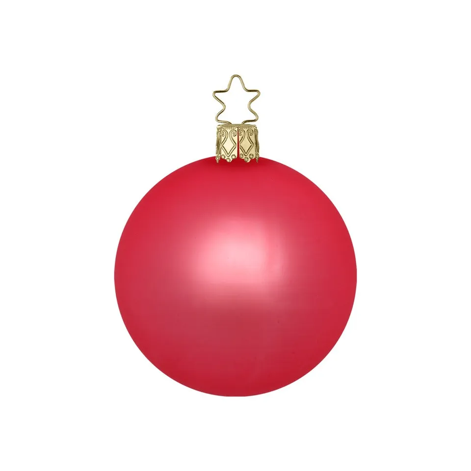 inge-glas-kugel-pfingstrose-matt-12-cm-christbaumkugel-rosa image 1
