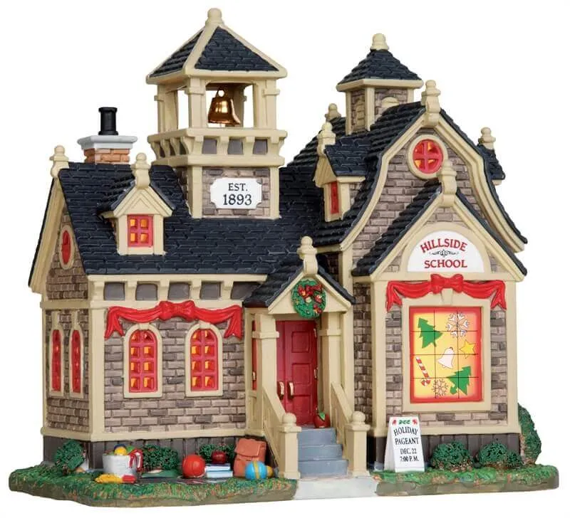 lemax-hillside-school-miniaturhaus image 1