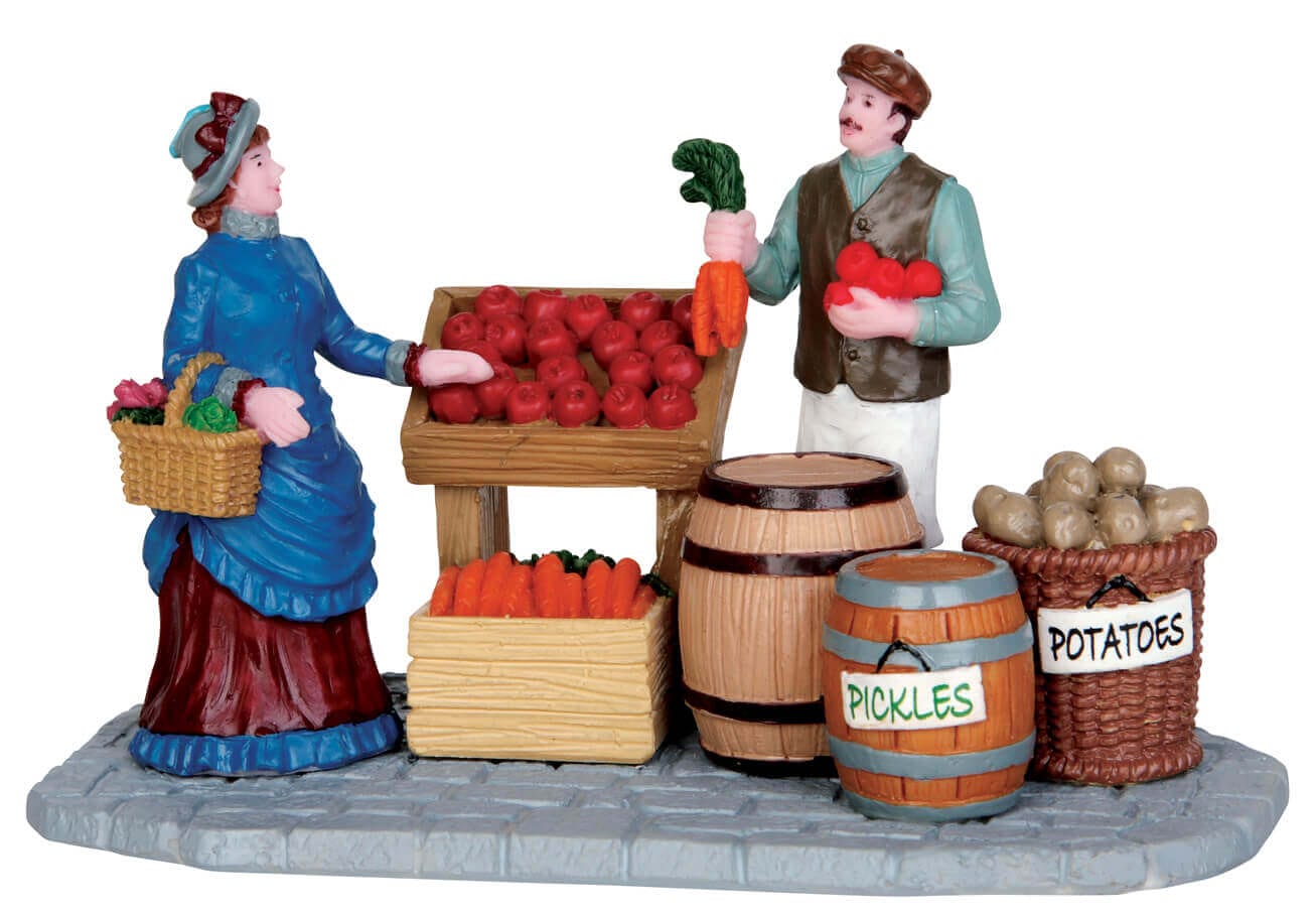 lemax-street-grocer-miniatur-zubeh-r-gem-seh-ndler-f-r-weihnachtsdorf image 1
