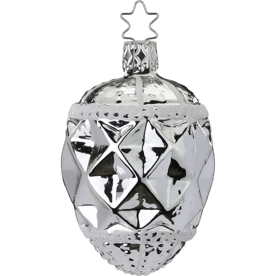 inge-glas-manufaktur-zapfenornament-christbaumschmuck-silber-8-cm image 1